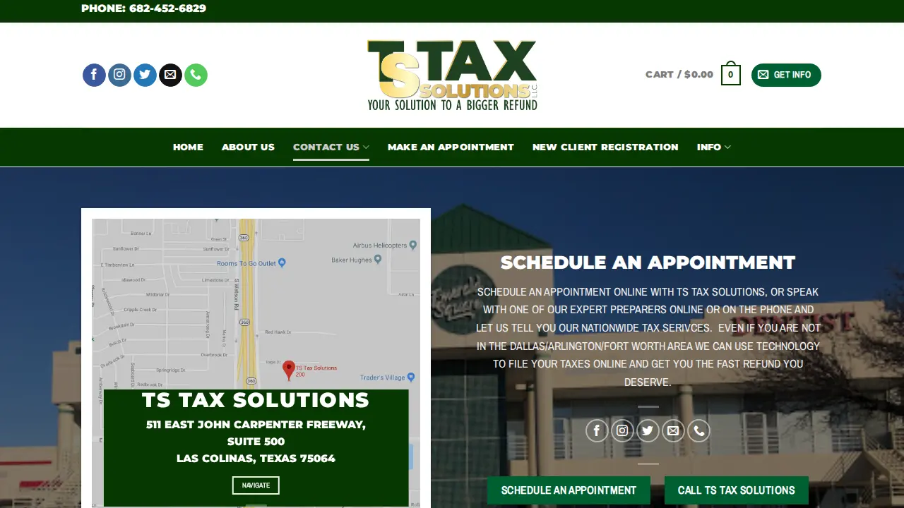 TS Tax Solutions LLC page