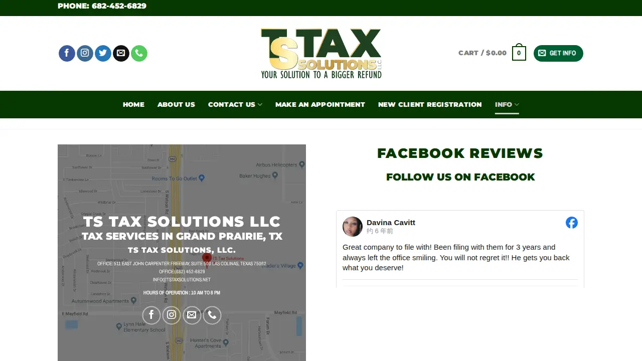 TS Tax Solutions LLC page
