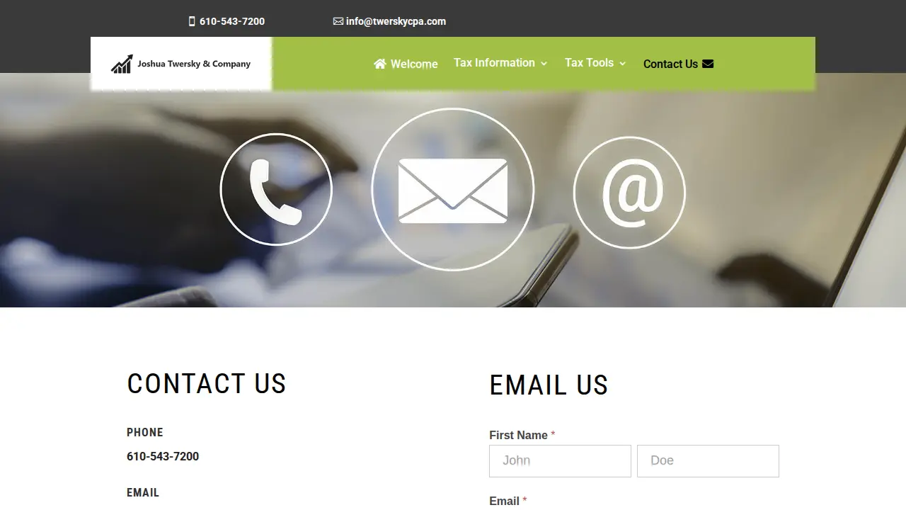Joshua Twersky & Company page