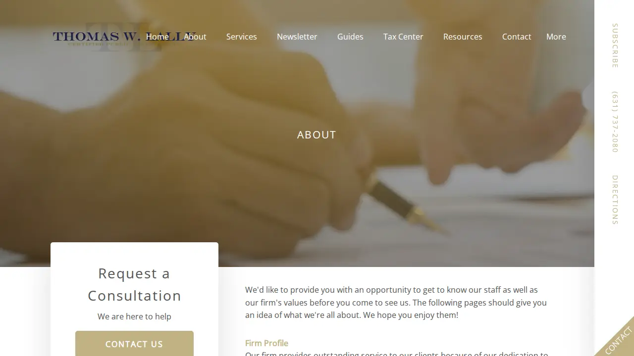 Thomas W. Lally CPA, PC page