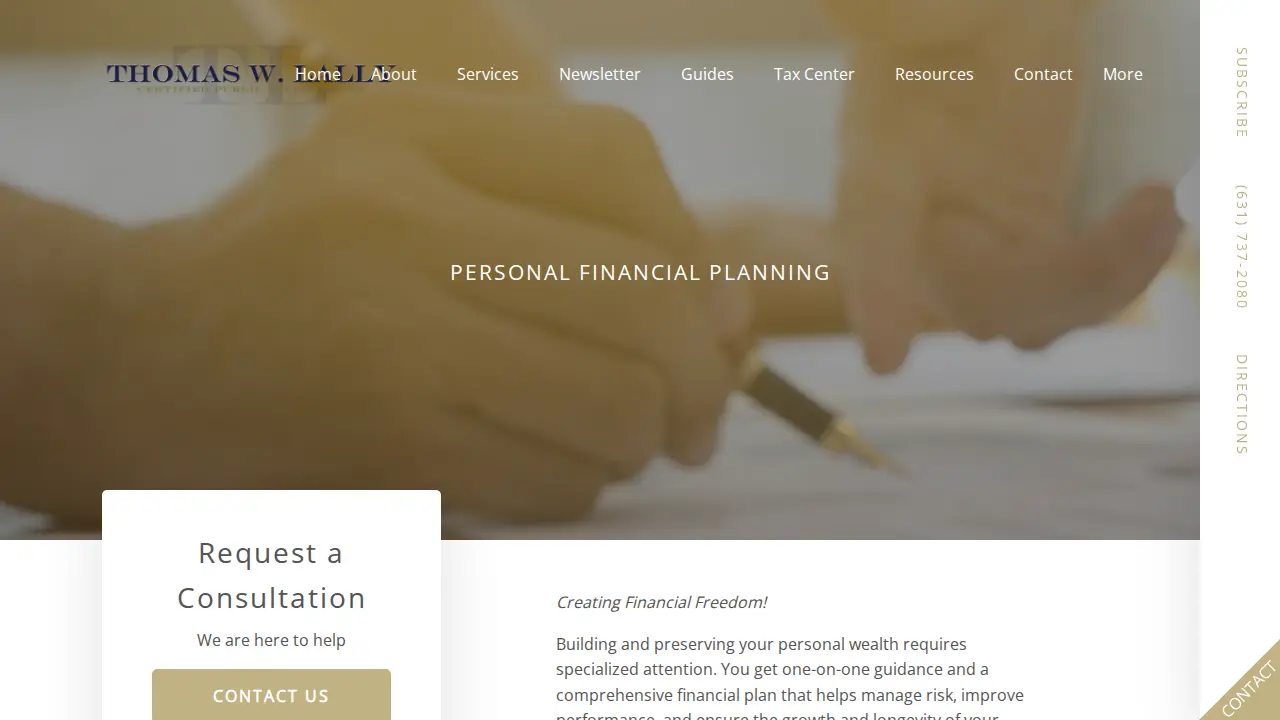 Thomas W. Lally CPA, PC page