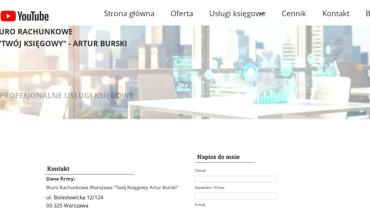 Biuro Rachunkowe "Twój Księgowy Artur Burski" page