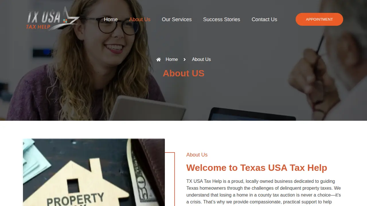TX USA Tax Help page