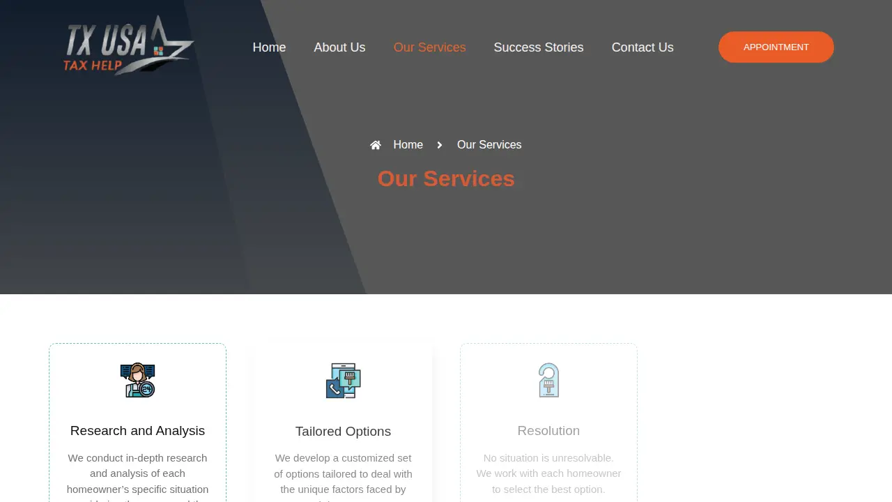 TX USA Tax Help page