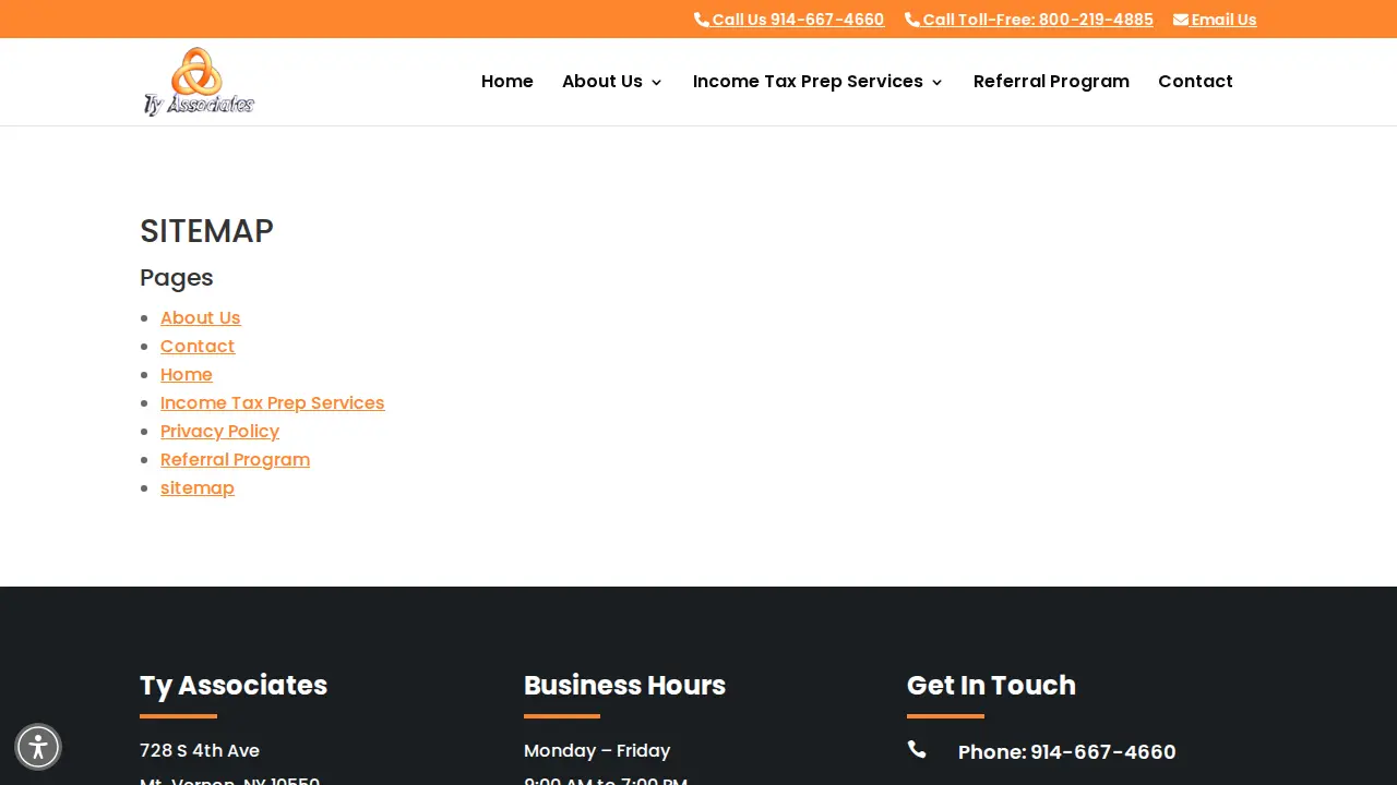 Ty Associates page