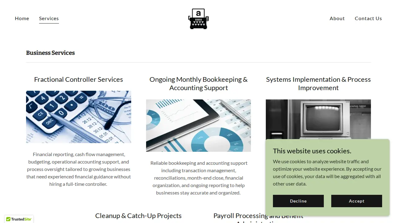 Type A Bookkeeping LLC page