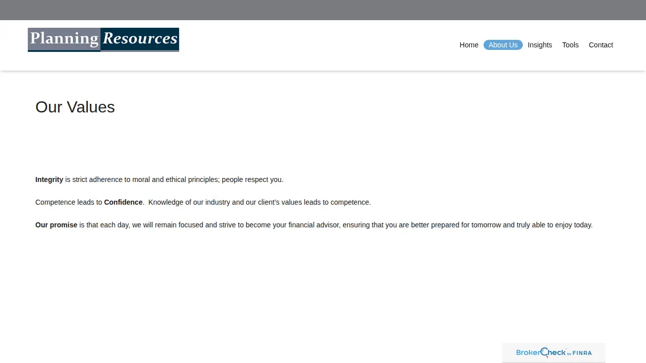Planning Resources page