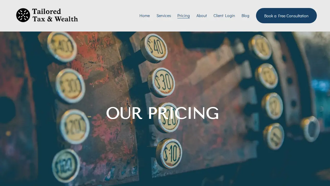 Tailored Tax & Wealth page