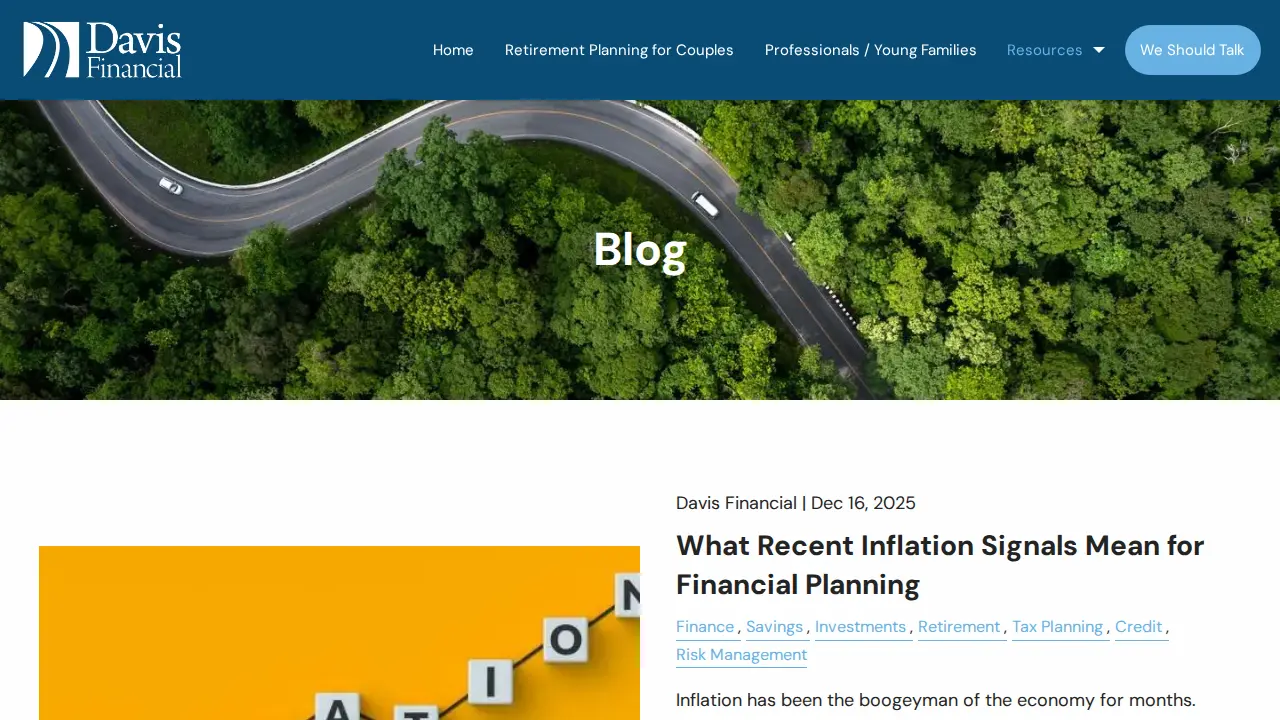 Davis Financial page