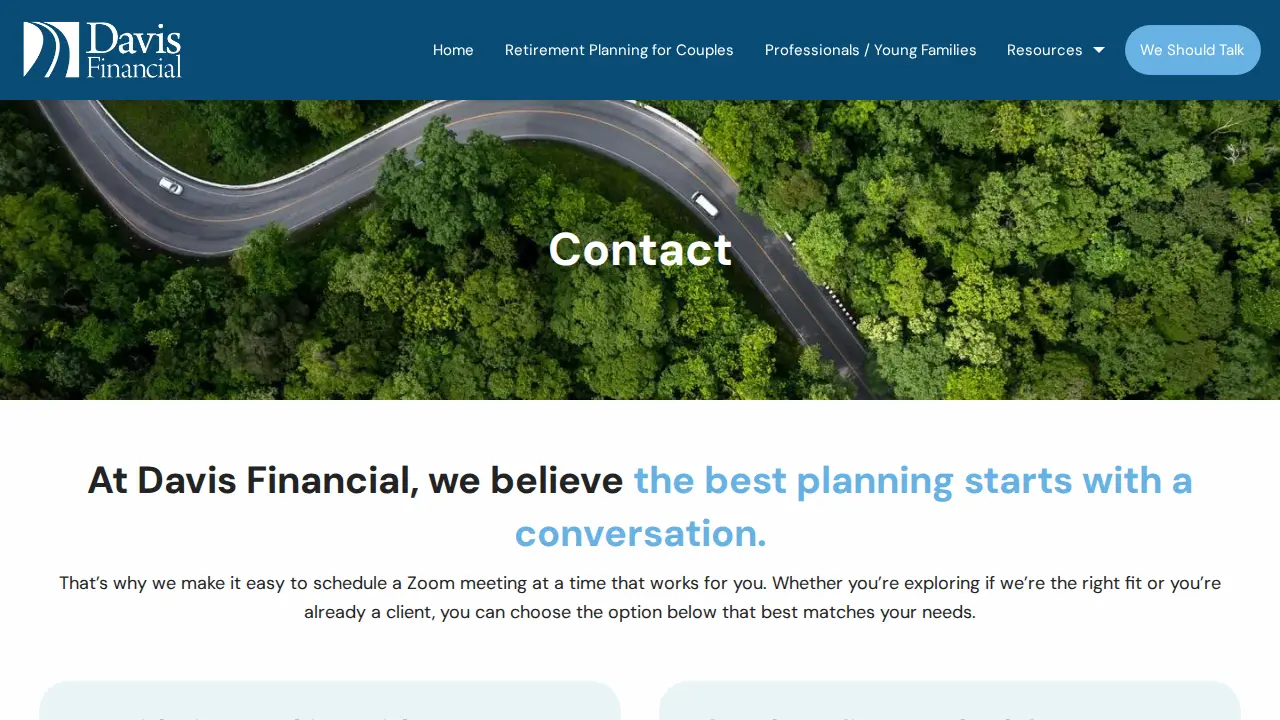 Davis Financial page