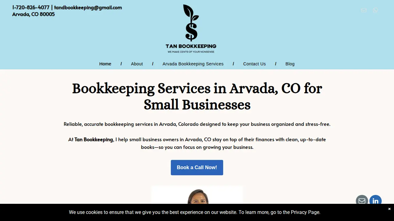 Tan Bookkeeping website