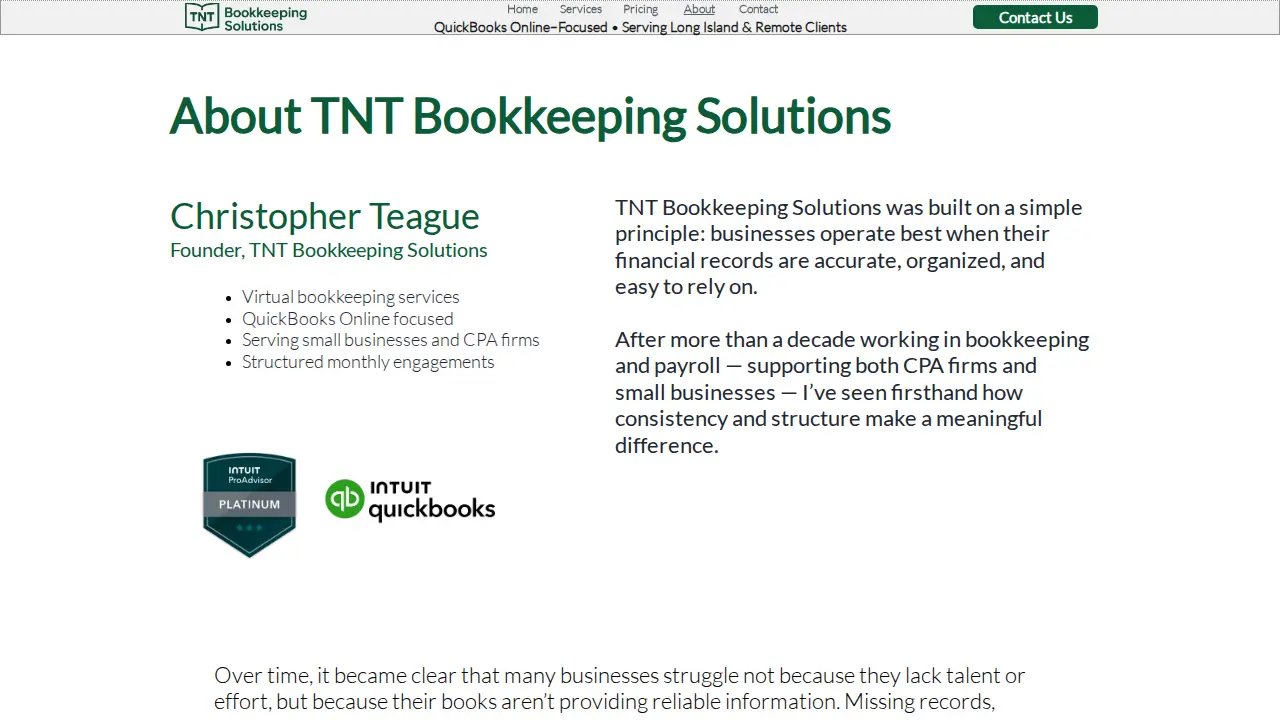 T&T Bookkeeping Solutions, Inc. page