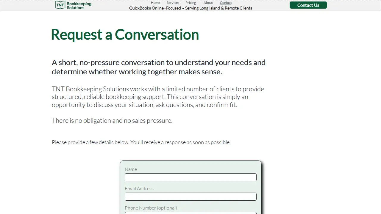 T&T Bookkeeping Solutions, Inc. page
