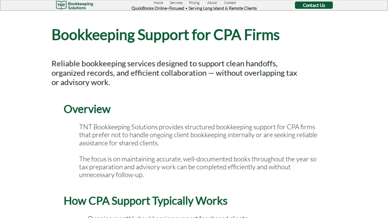 T&T Bookkeeping Solutions, Inc. page