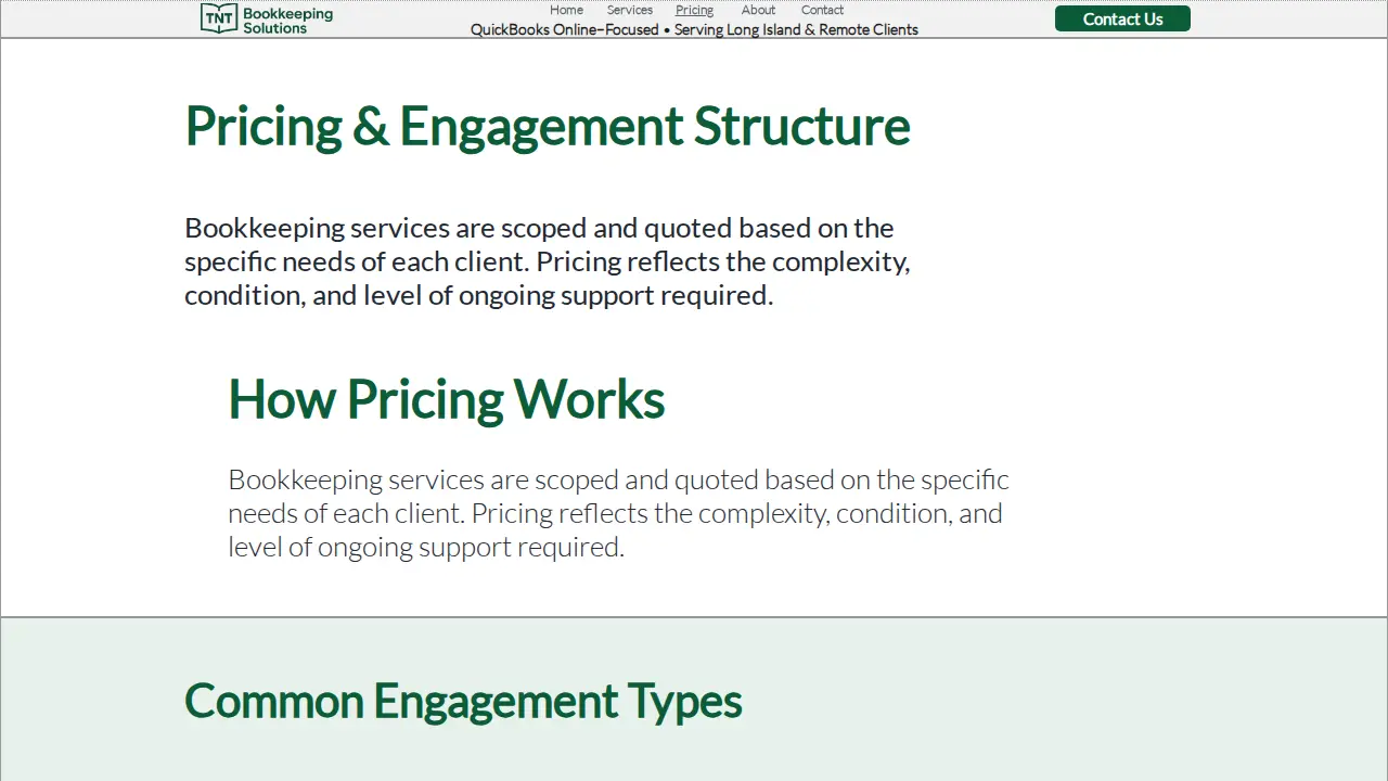T&T Bookkeeping Solutions, Inc. page