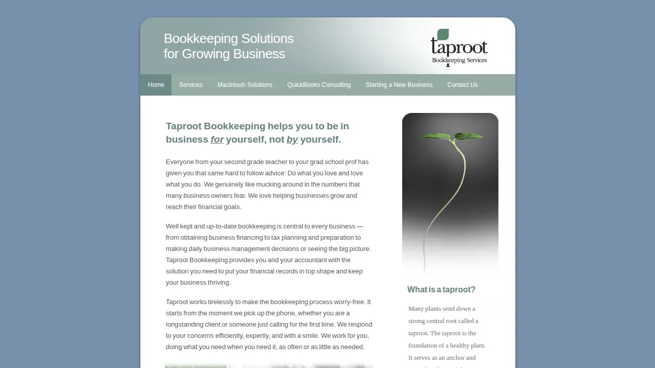 Taproot Bookkeeping page