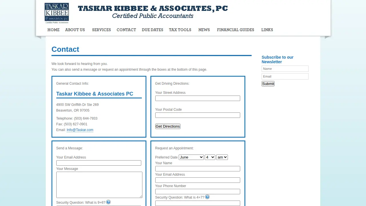 Taskar, Kibbee & Associates, P.C. page