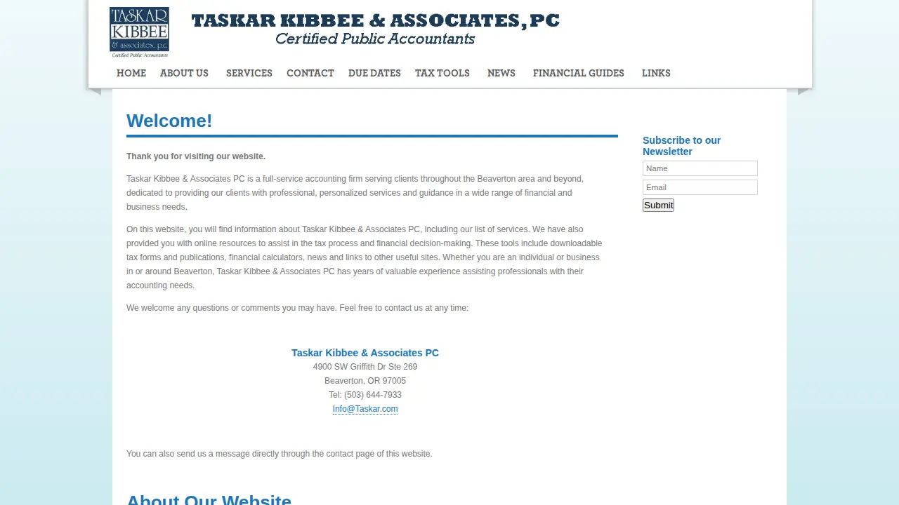 Taskar, Kibbee & Associates, P.C. page