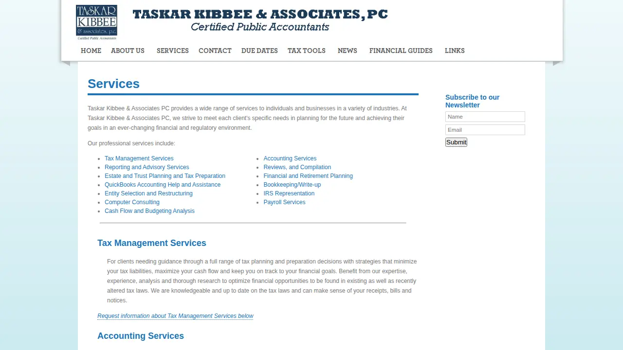 Taskar, Kibbee & Associates, P.C. page