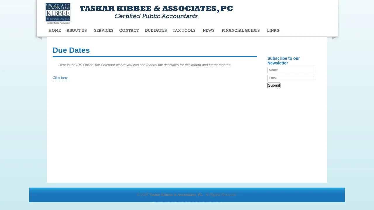 Taskar, Kibbee & Associates, P.C. page