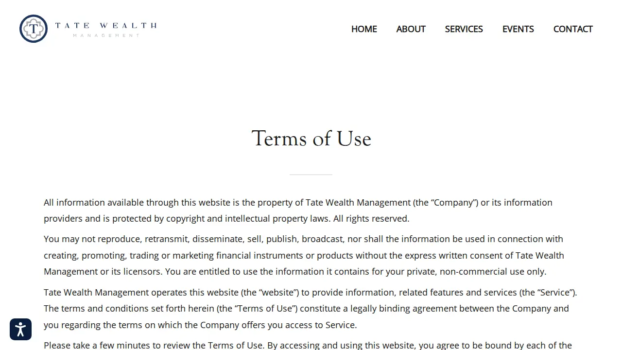 Tate Wealth Management, LLC page