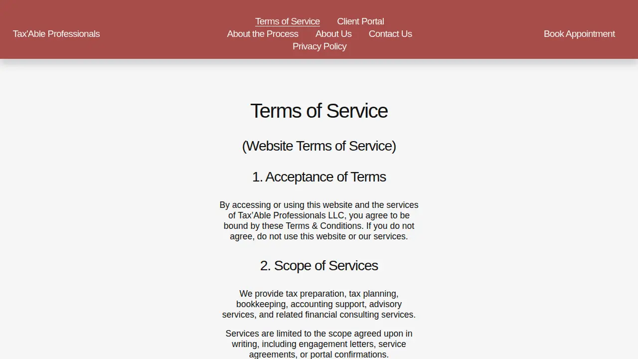 Tax'able page