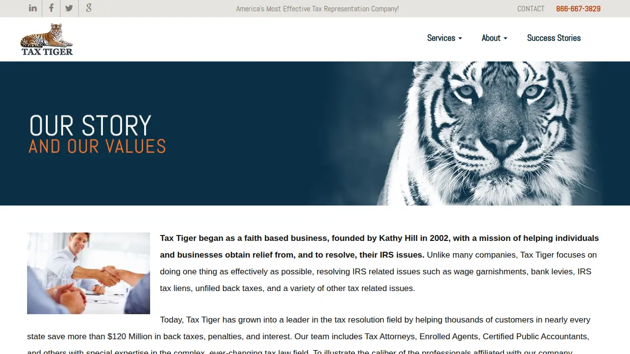 Tax Tiger page