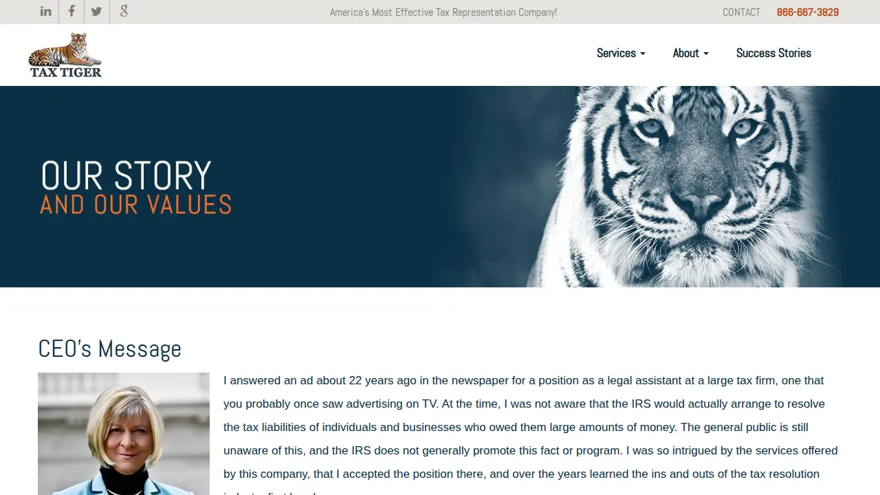 Tax Tiger page