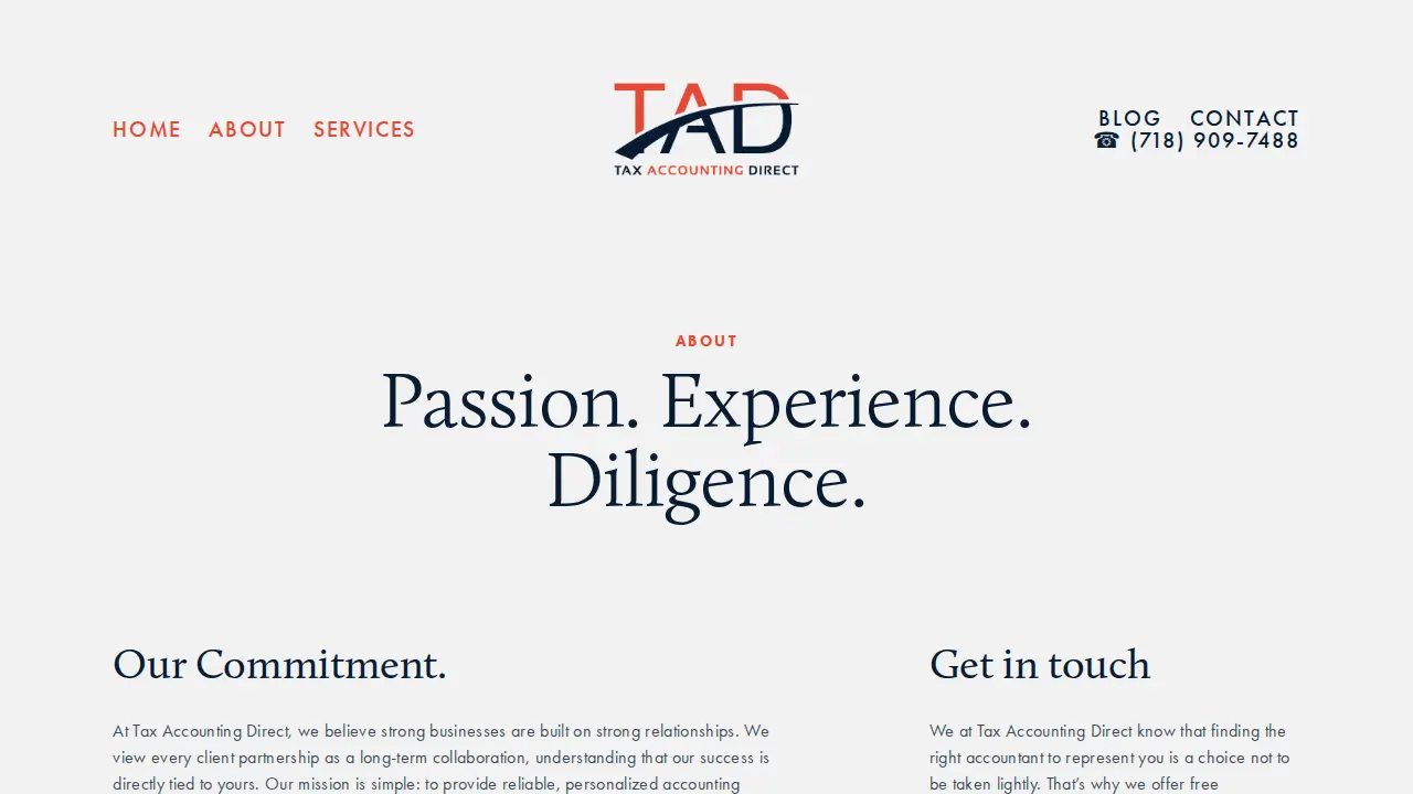 Tax Accounting Direct Corp. page