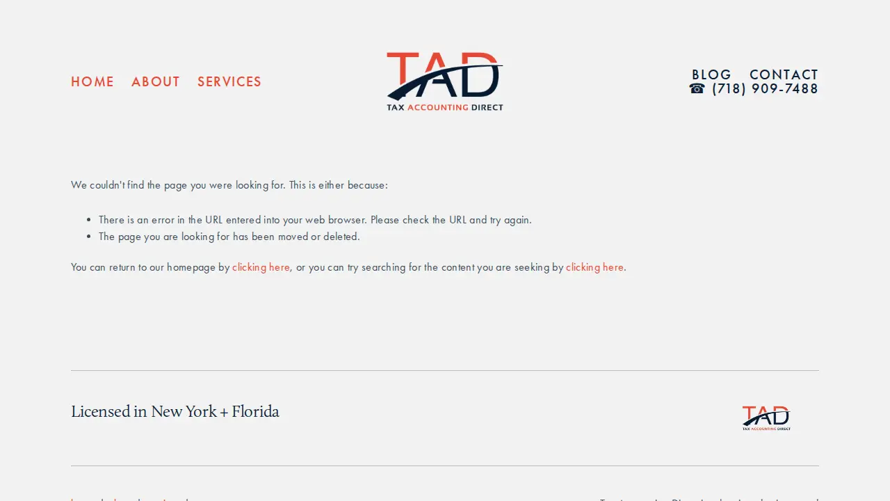Tax Accounting Direct Corp. page