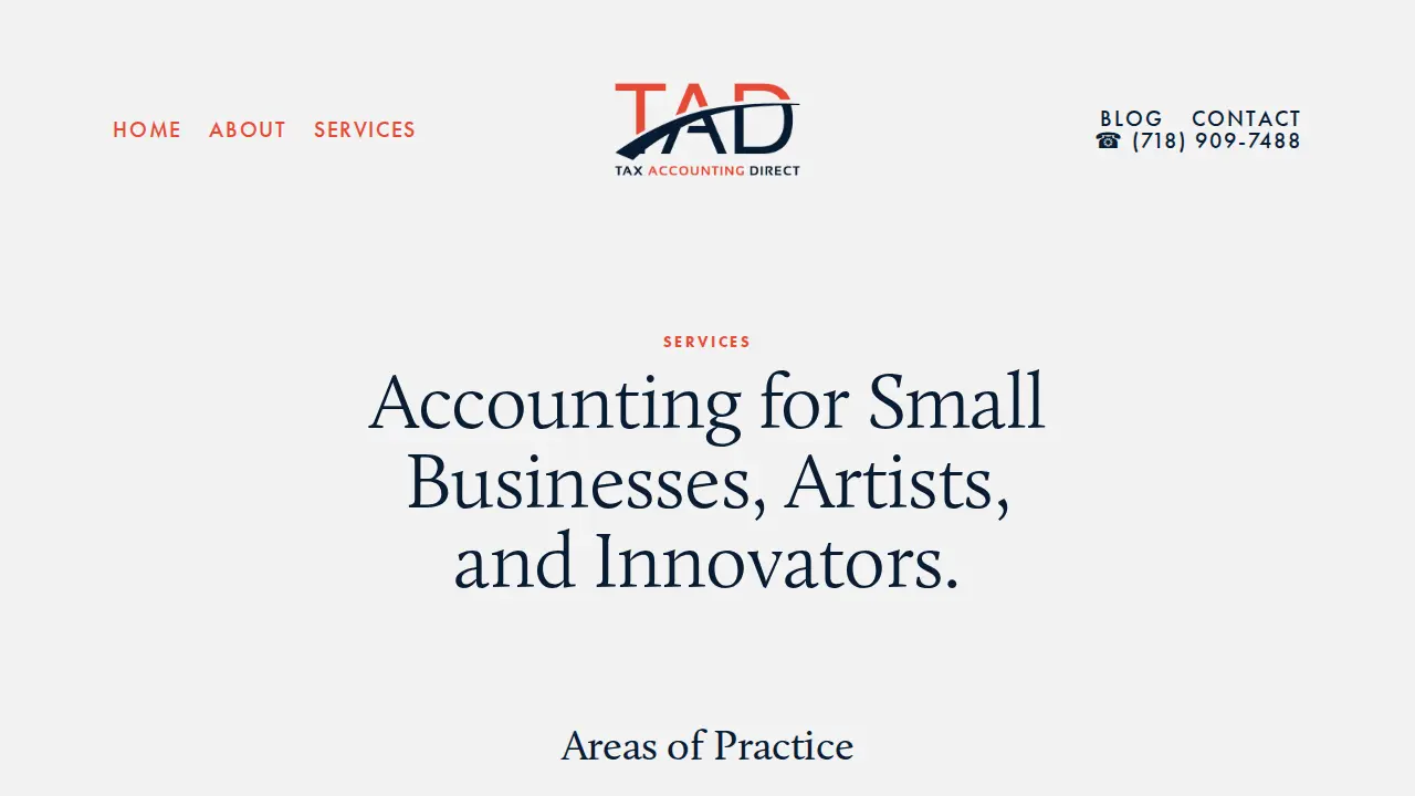 Tax Accounting Direct Corp. page