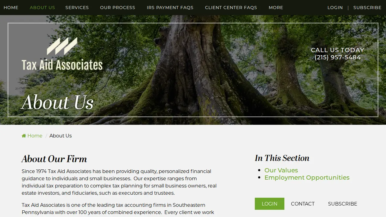 Tax Aid Associates page