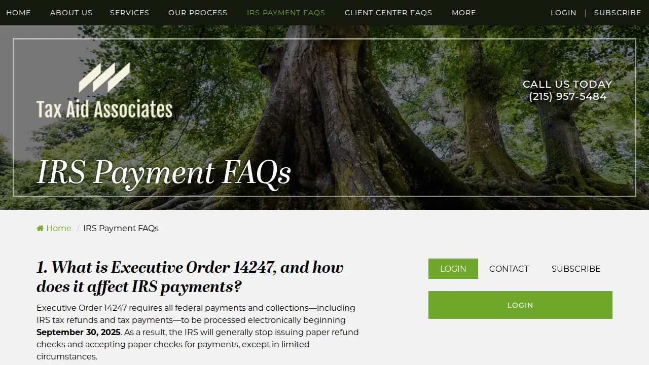 Tax Aid Associates page
