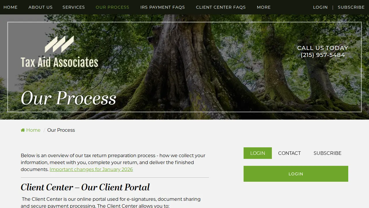 Tax Aid Associates page