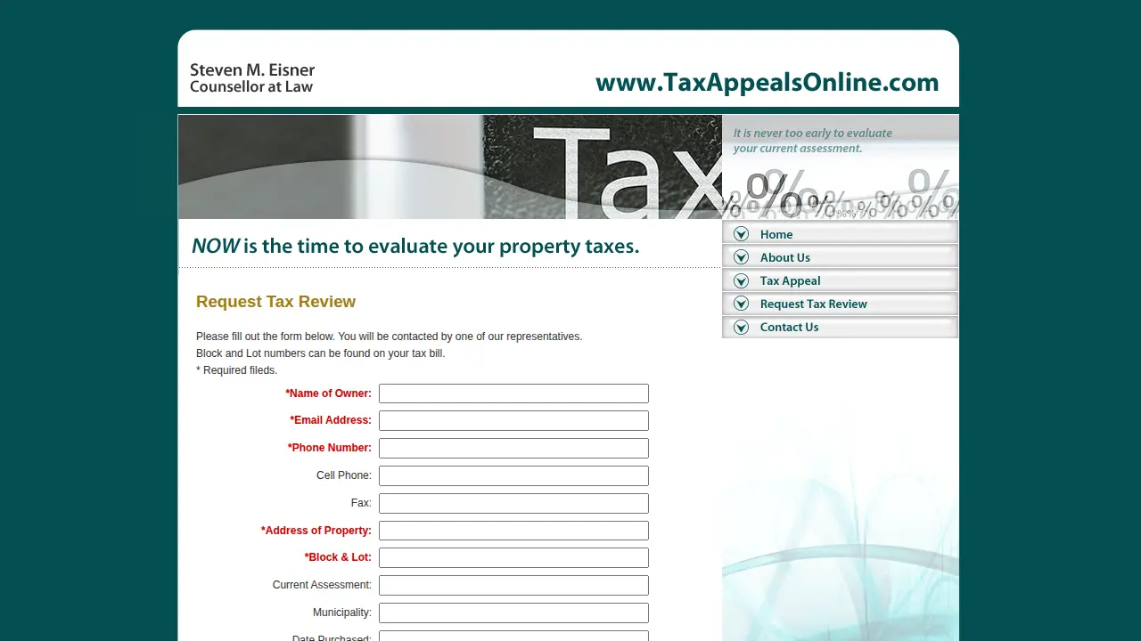 tax appeals online page