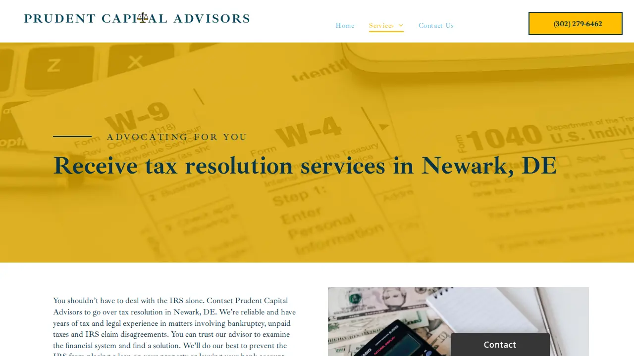 Prudent Capital Advisors page