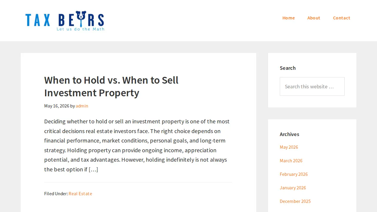 Tax Bears page