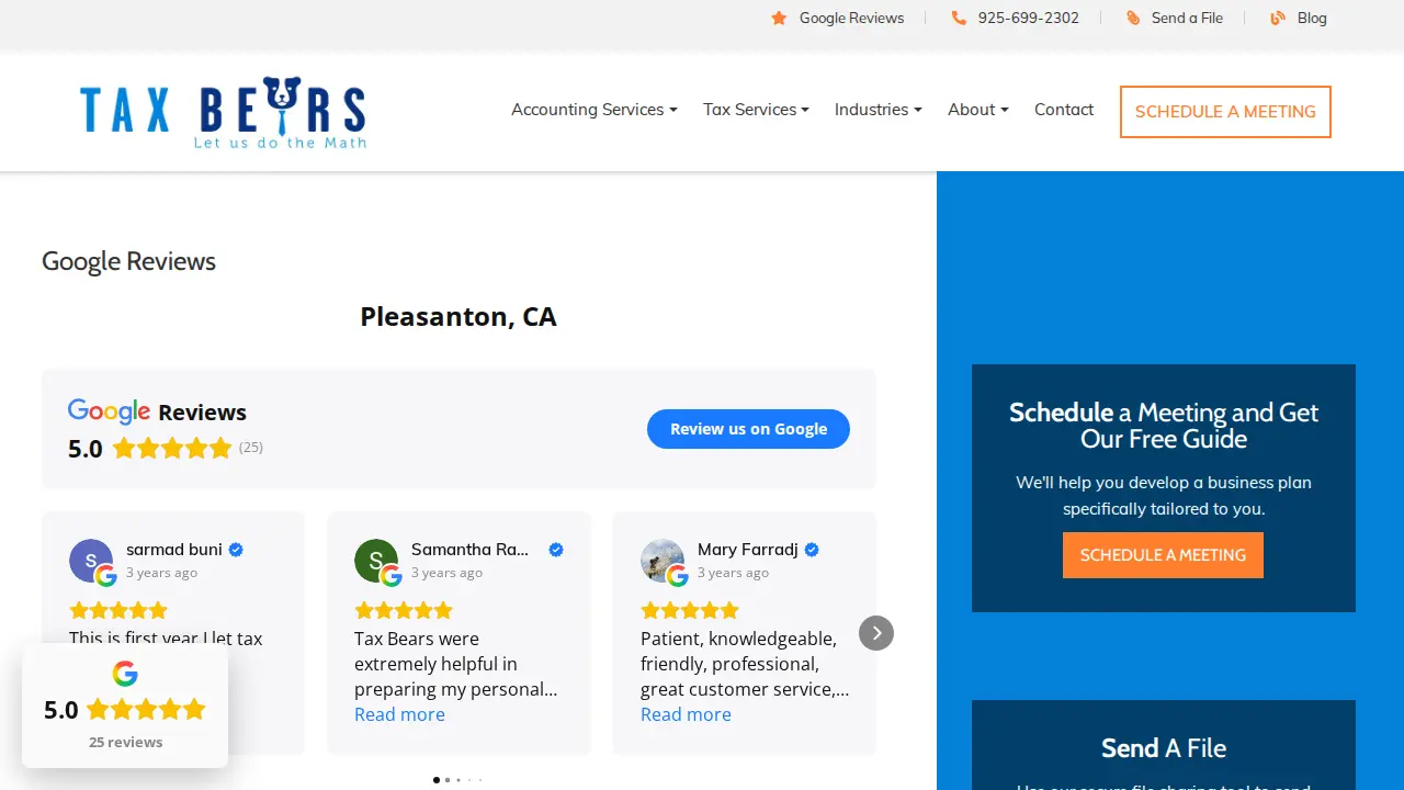 Tax Bears page
