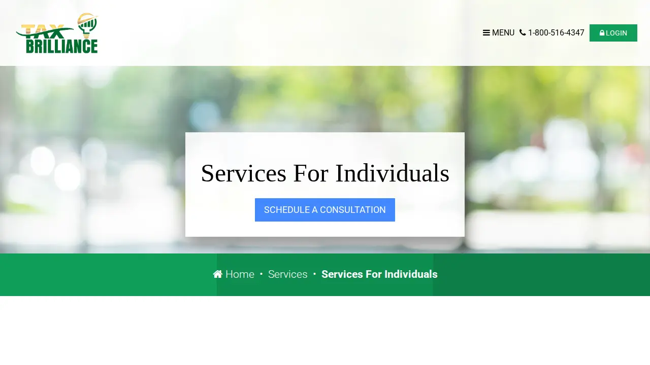Tax Brilliance Advisors page
