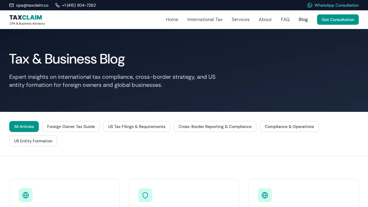 TaxClaim page