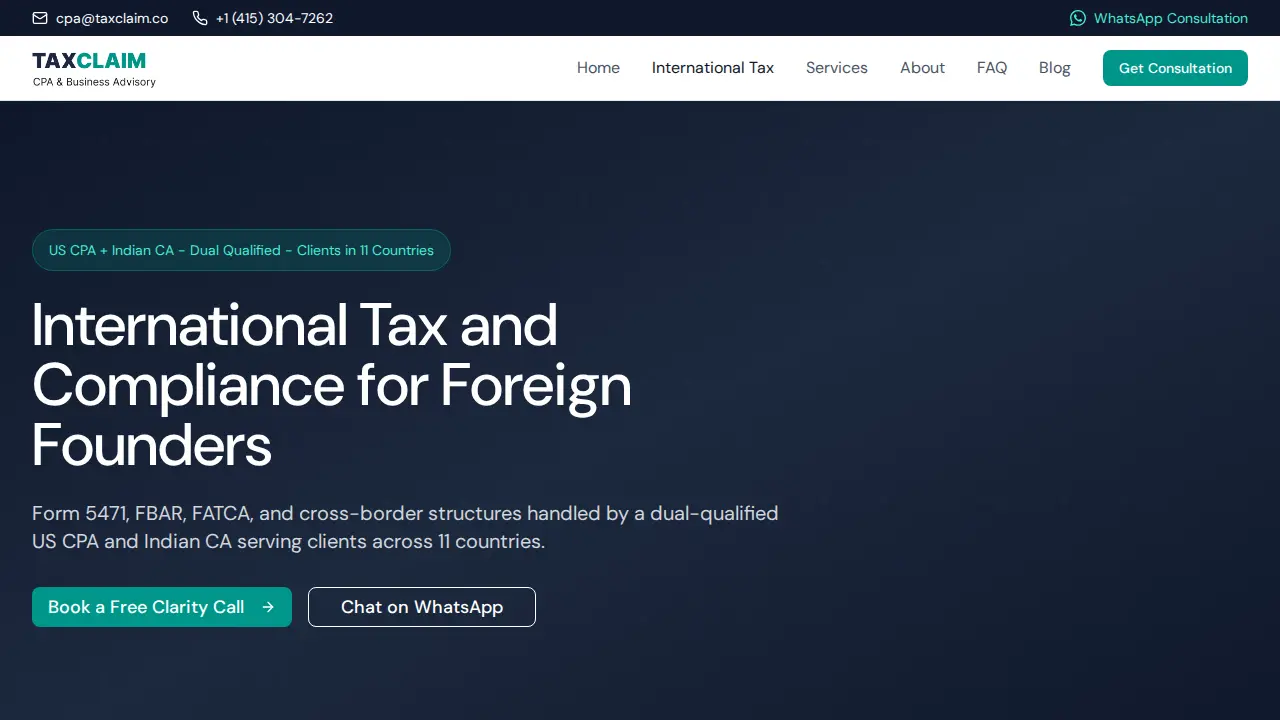 TaxClaim page