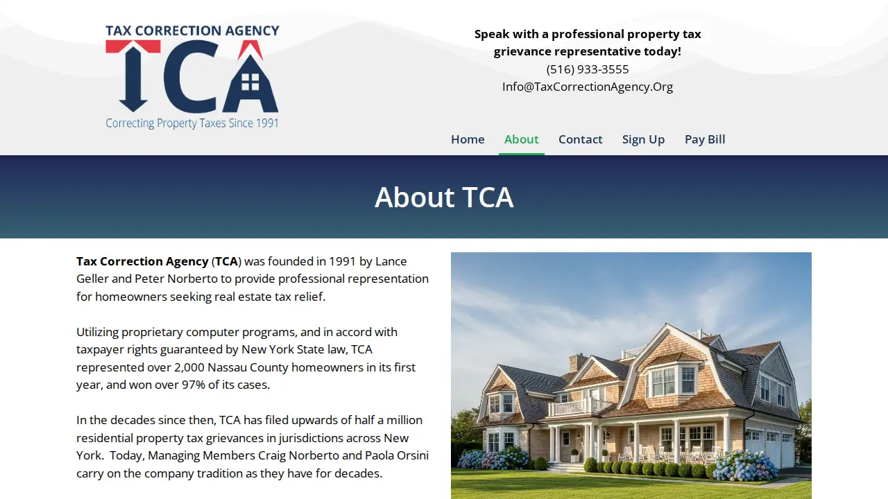 Tax Correction Agency page