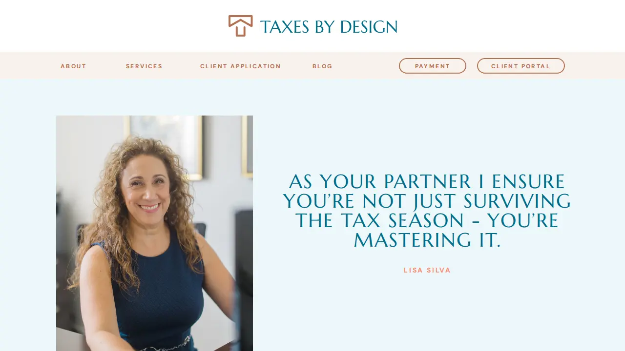 Lisa C Silva, CPA - Taxes By Design page