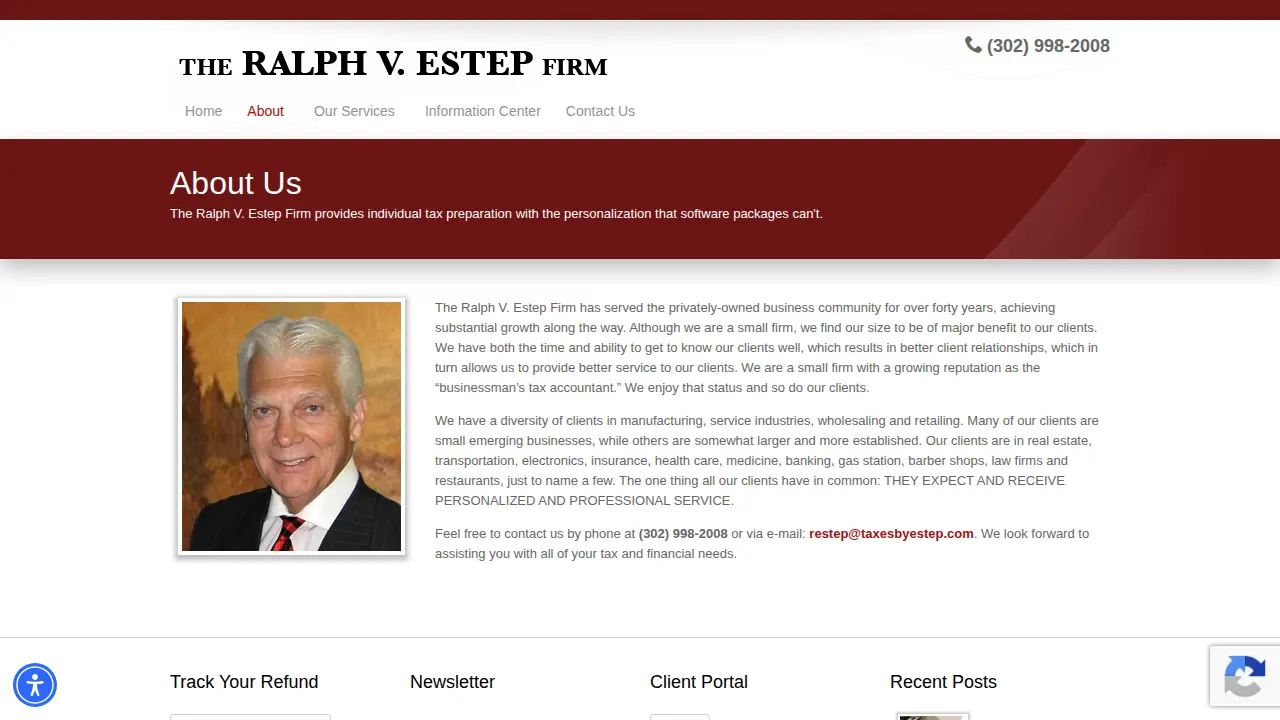 The Ralph V. Estep Firm page
