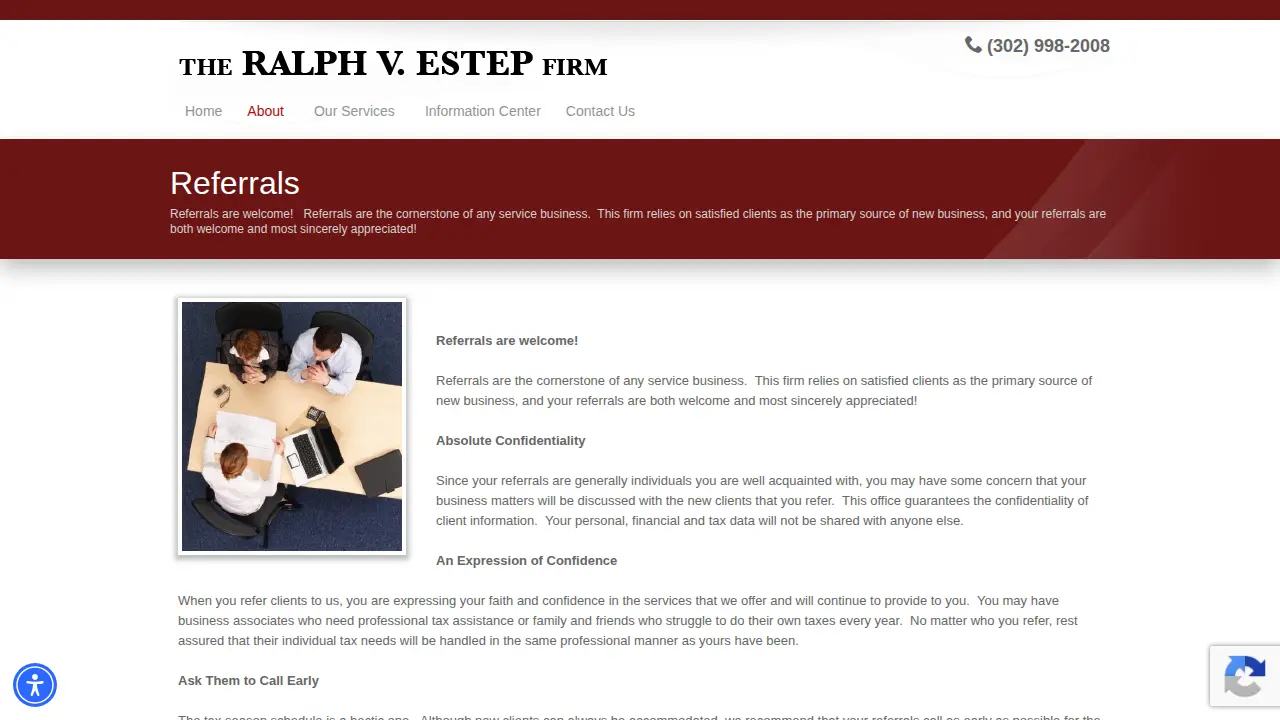 The Ralph V. Estep Firm page