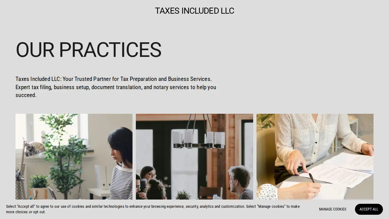 Taxes Included LLC page