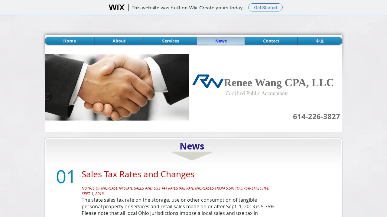 Renee Wang CPA, LLC | TAXESMART Tax and Accounting Services page