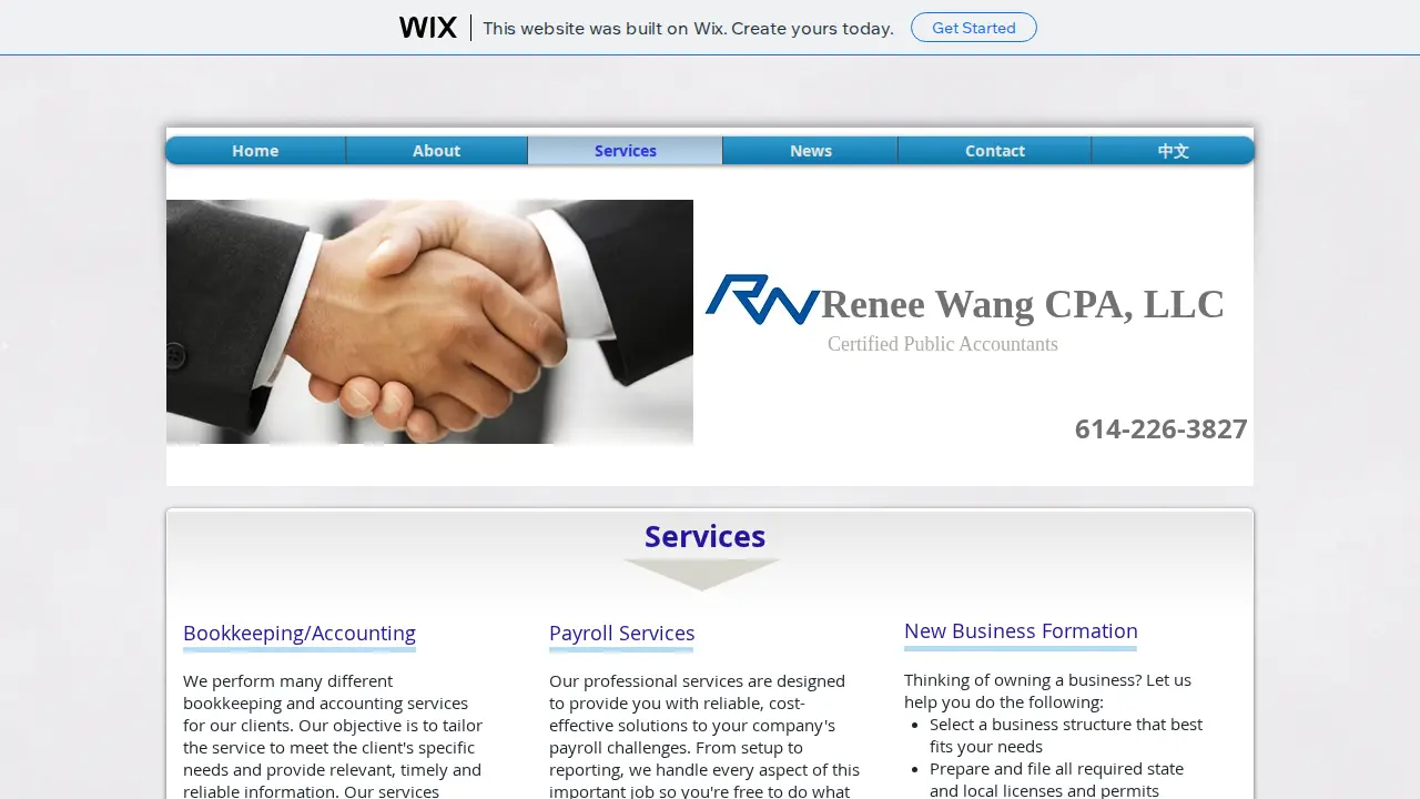 Renee Wang CPA, LLC | TAXESMART Tax and Accounting Services page