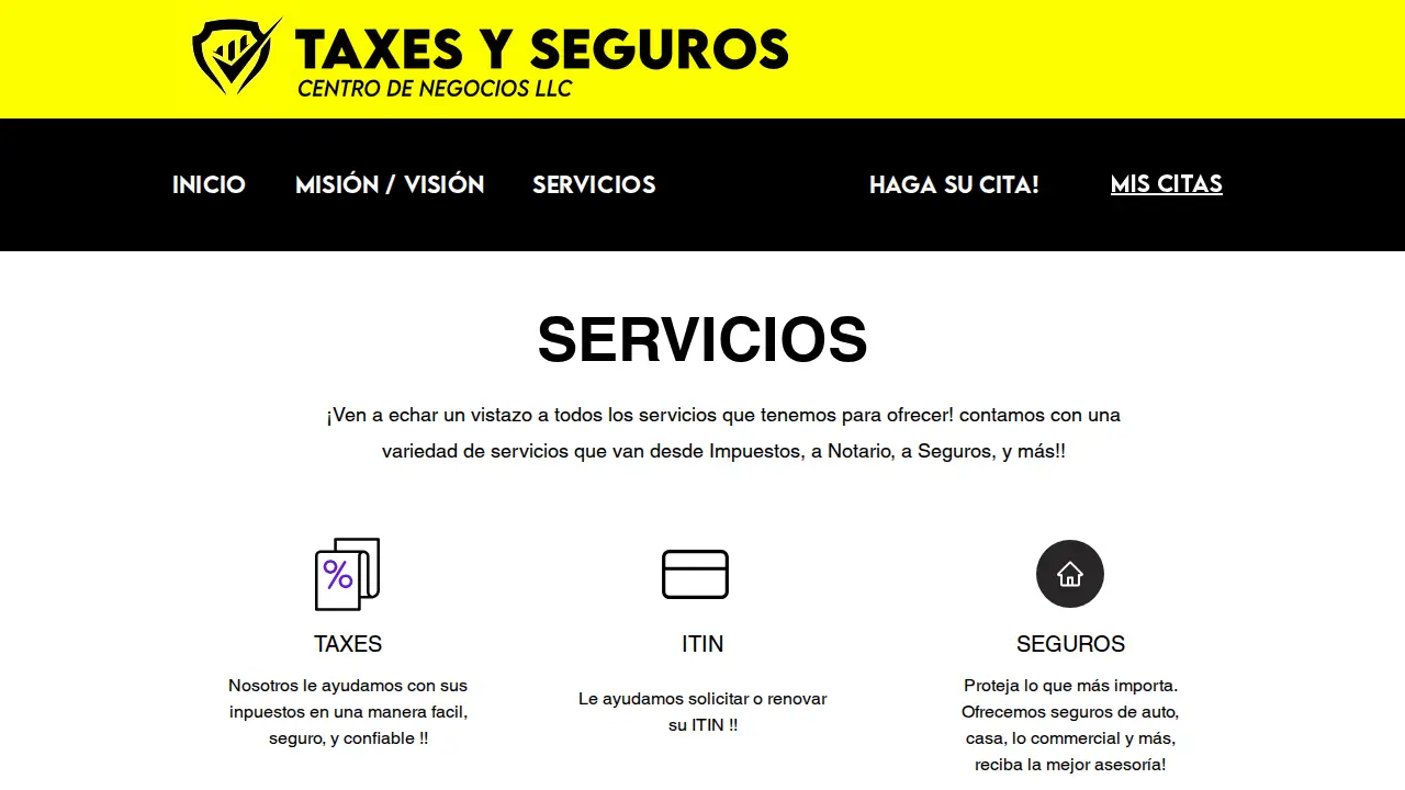 Taxes y Seguros Centro de Negocios LLC page