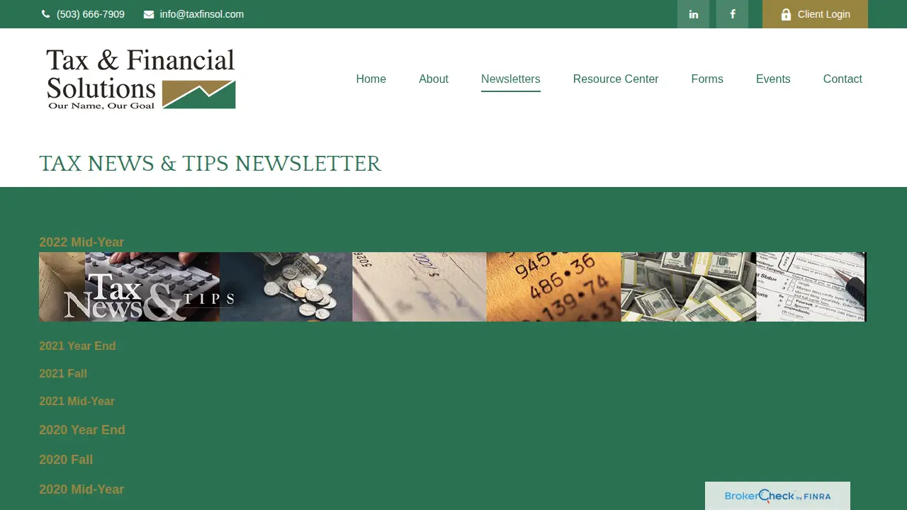 Tax & Financial Solutions Inc page